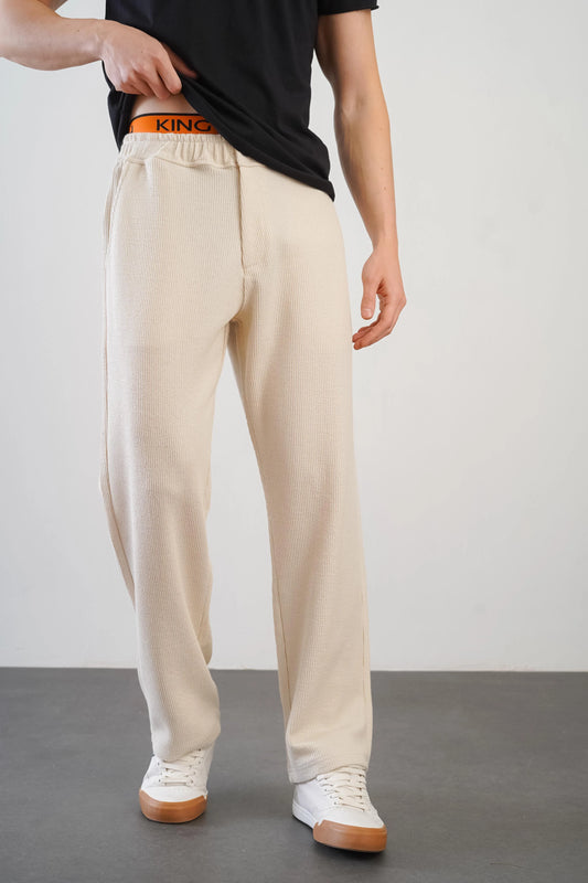 Comfortable Fit Trousers with Elasticated Waist Pockets